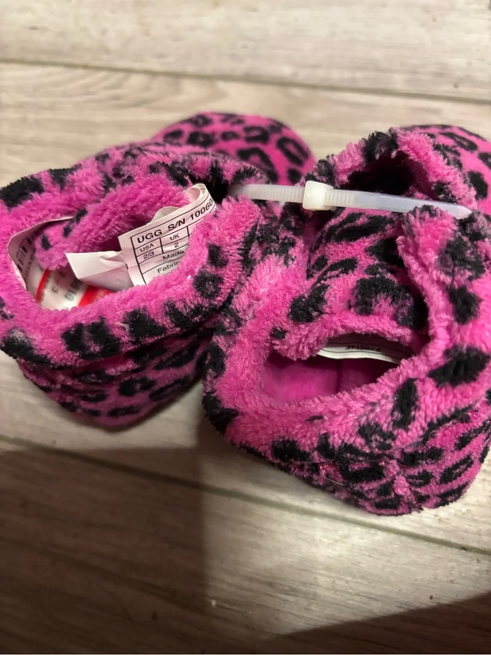 UGG Hot Pink and Black Leopard Baby Booties